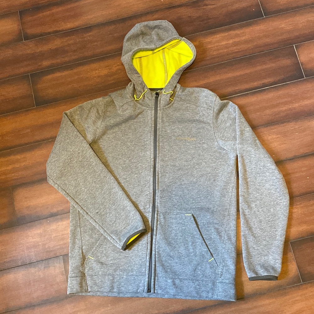 Men’s Eddie Bauer Gray Zip Up Lined FreeHeat Hoodie